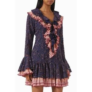 NEW CELIA B joie ruffle dress in purple